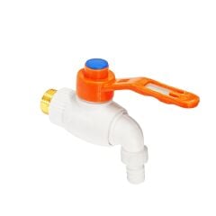 Turuncu Saplı Plastik Bahçe Musluğu