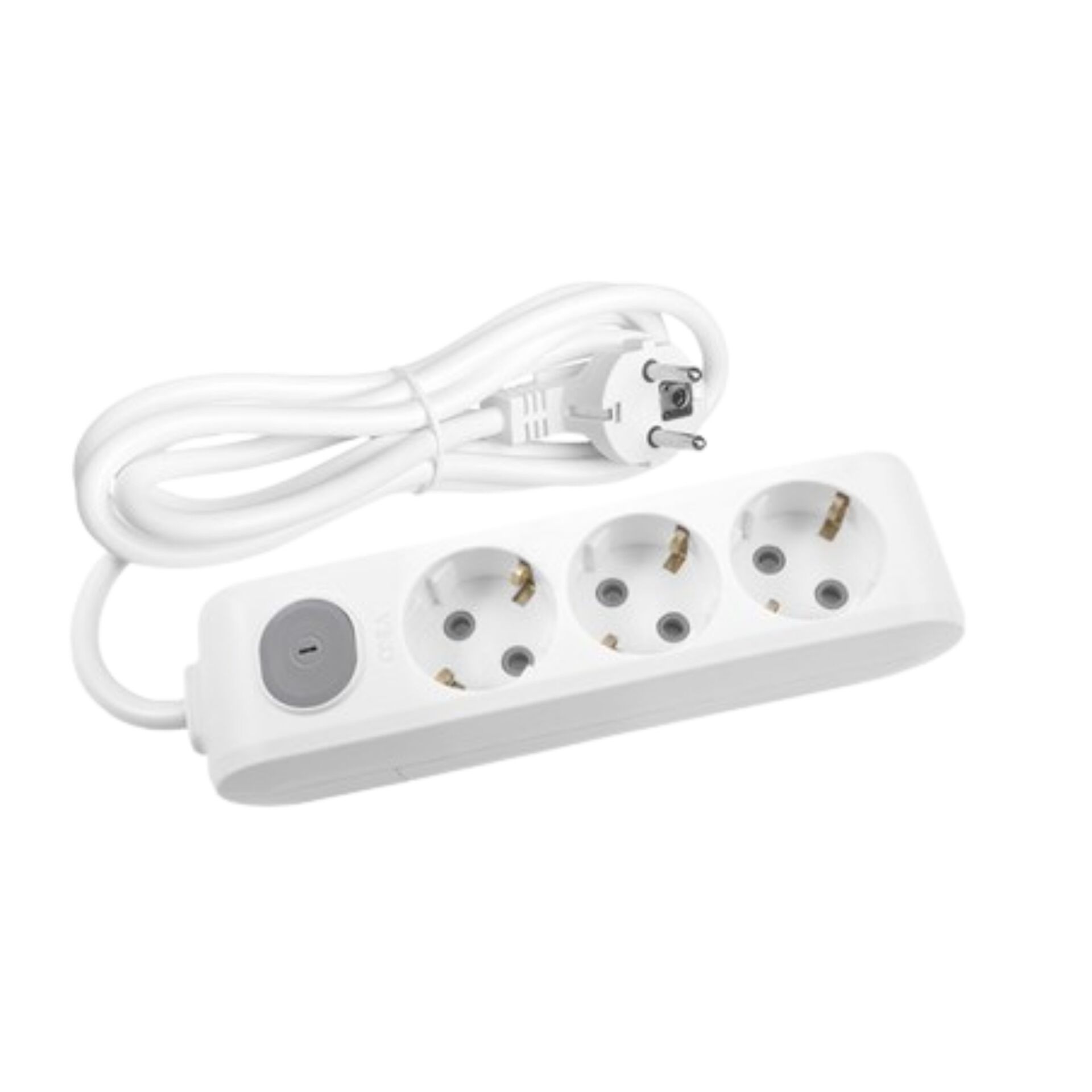 Viko 3 lü Anahtarlı Topraklı Priz C.K 2M*12