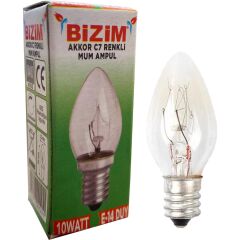Tokyo / Bizim C7 Renkli E-14 Gece Ampulu 50lı