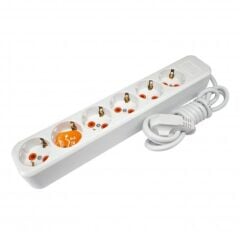 Asel 6 lı 2mt Topraklı Grup Priz*18