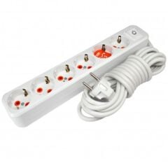 Asel 6 lı 5mt Anht. Topraklı Grup Priz*15