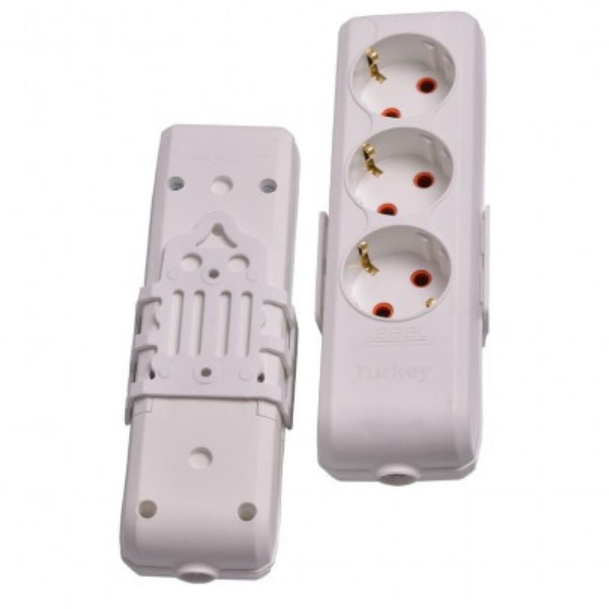 Asel 3 lü Klemensli Topraklı Grup Priz*60