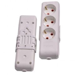 Asel 3 lü Klemensli Topraklı Grup Priz*60