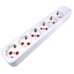 Asel 6 lı Klemensli Topraklı Grup Priz*40