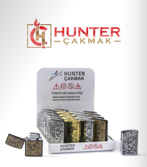 Hunter 123-15A Serisi Zippo Tipi Çakmak*20
