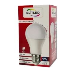 Elitled 9W Beyaz Led Ampul*10x10=100