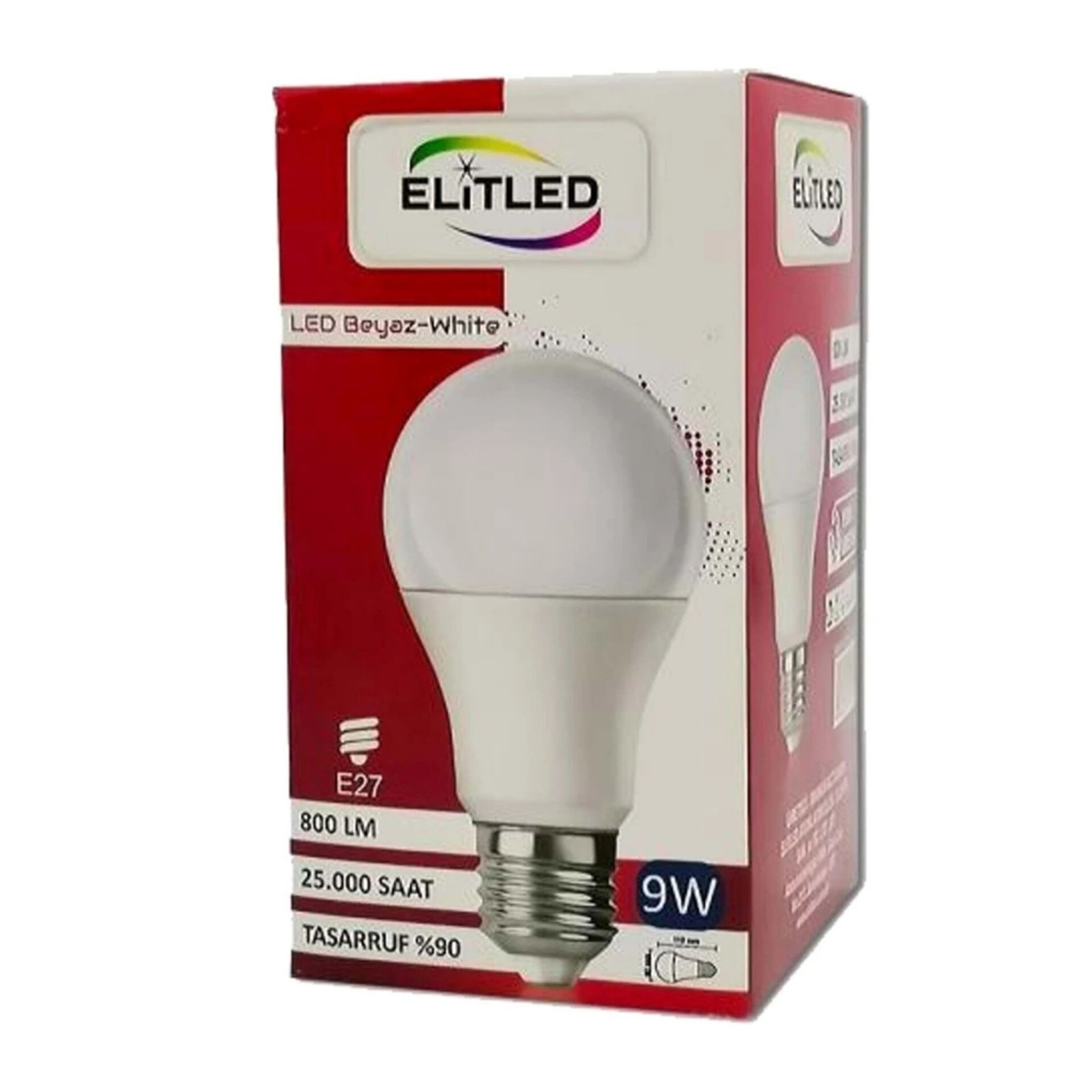 Elitled 9W Günışığı Led Ampul*10x10=100