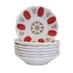 Kırmızı 6 lı Melamin Çay Tabağı*42