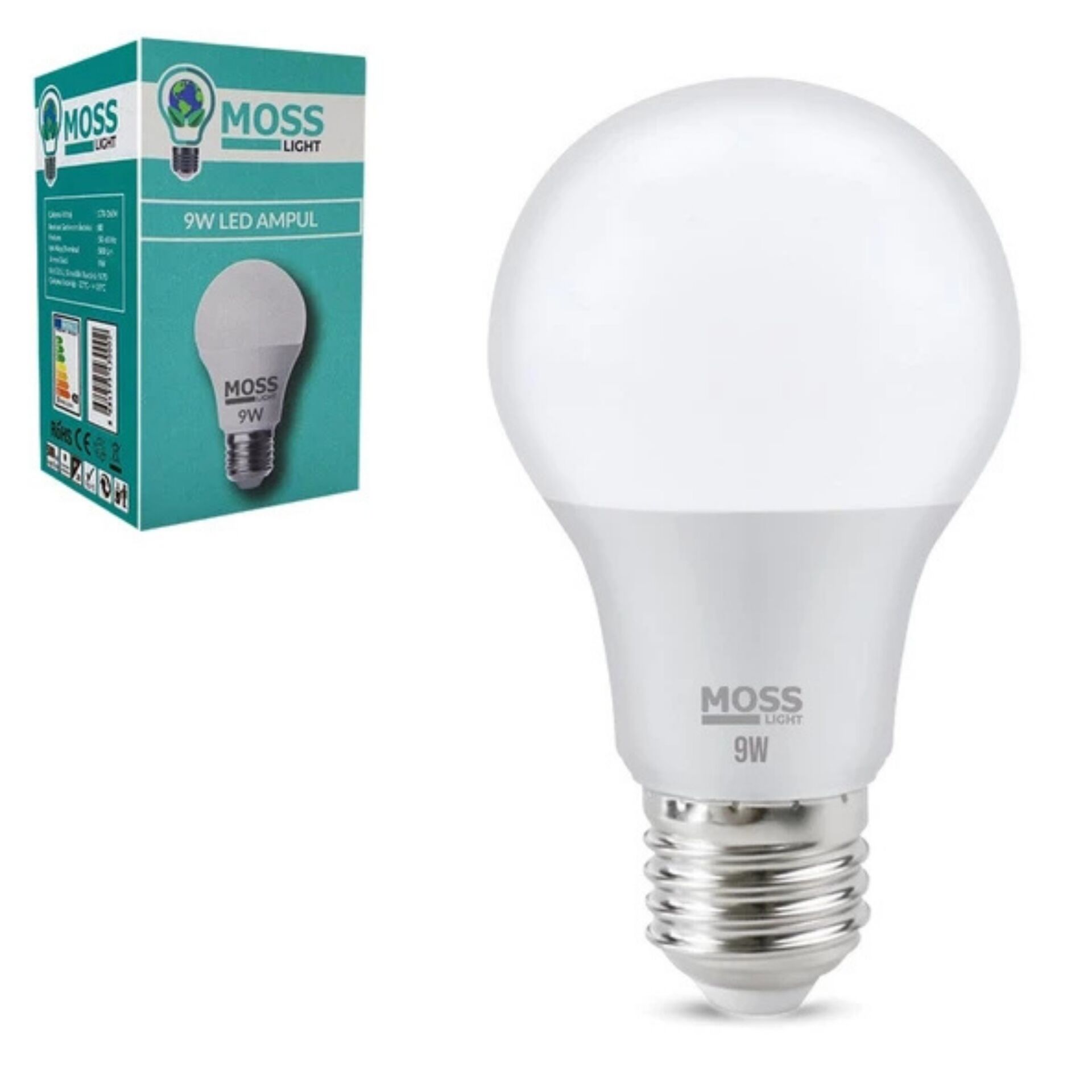 Moss / Er Light 9W Beyaz Led Ampul *100