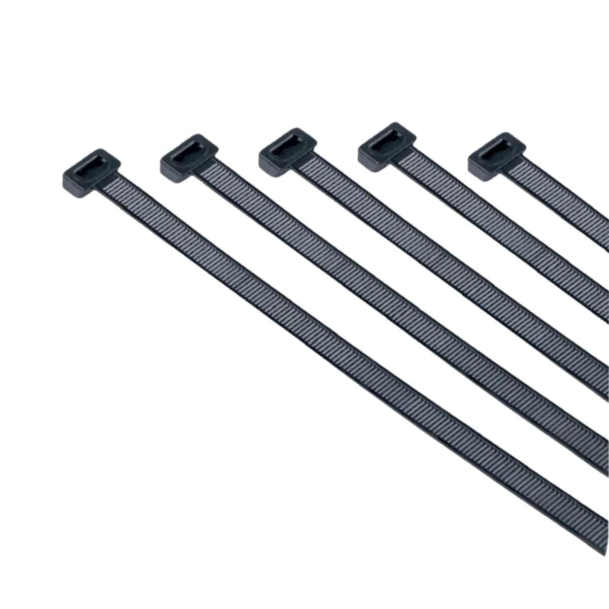 STR-2047 Cırtlı Siyah Pls. Kelepçe 3.60x200mm*50x5