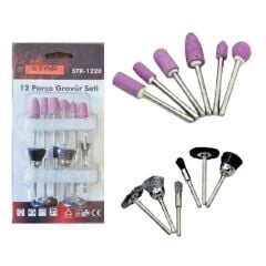 STR-1220 Gravür Set Taş.Tel Fırça P15/12 Prç*25x4