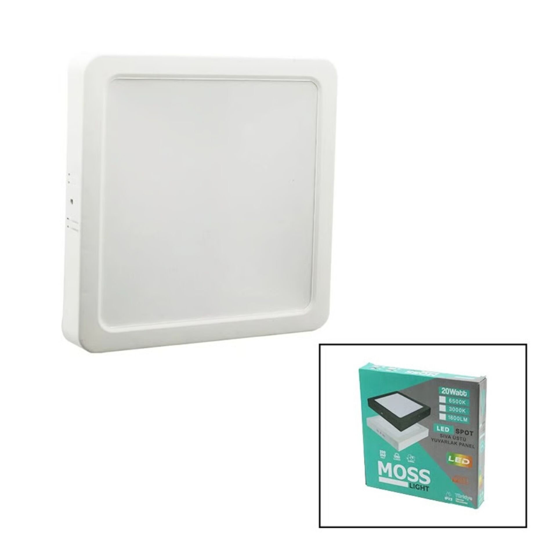 Moss 20W Sıva Üstü Kare Panel