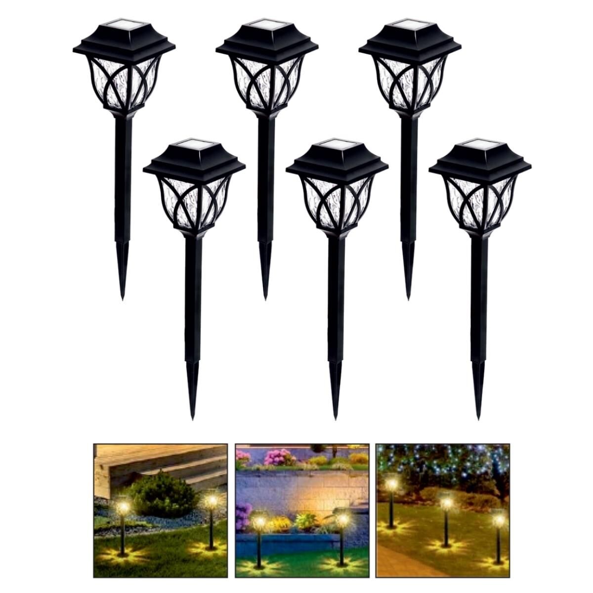 STR-1649 Ferforje Büyük Boy Solar Bahçe Lamba*6x18