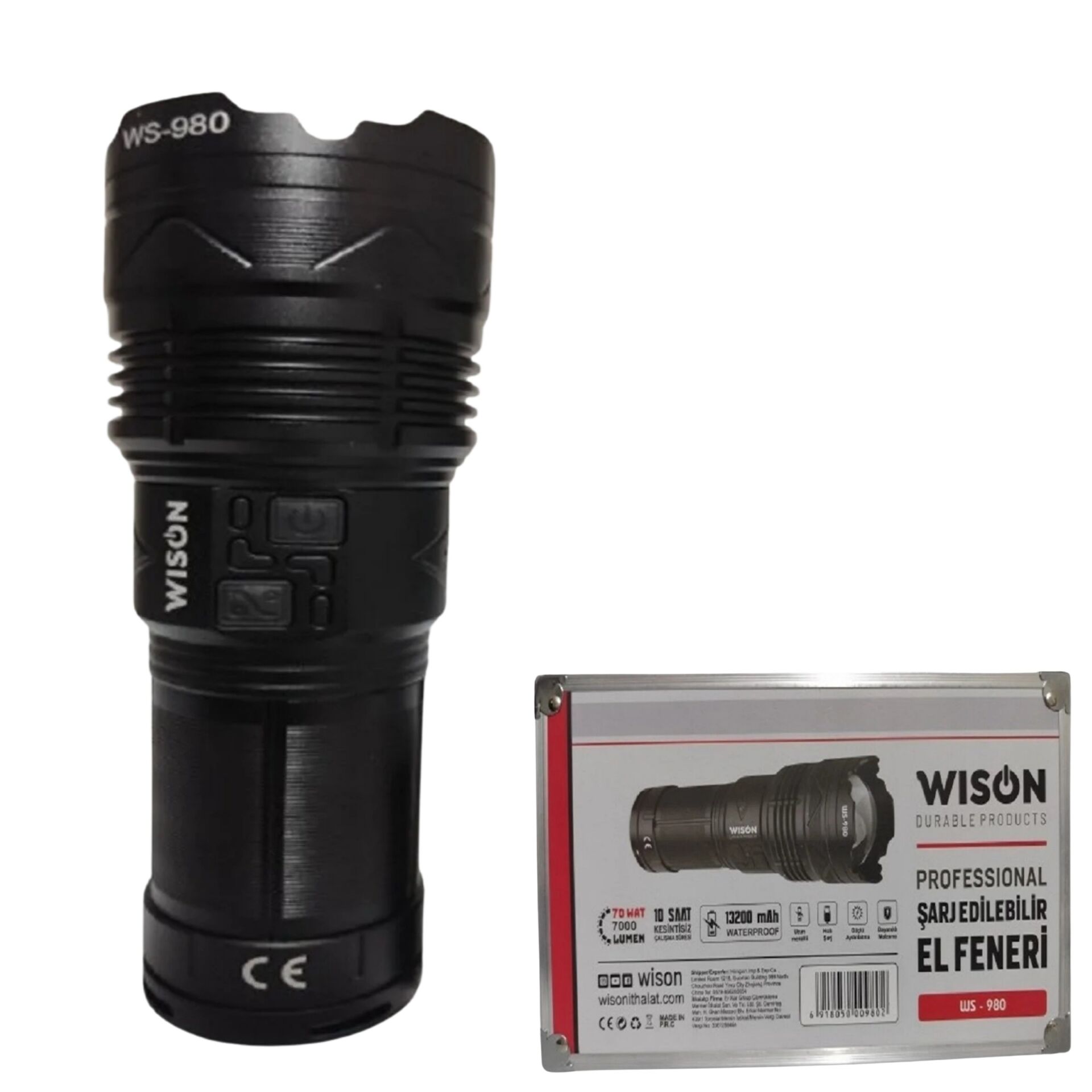 Wison WS-980 Avcı El Feneri 70 Watt 7000 Lümen