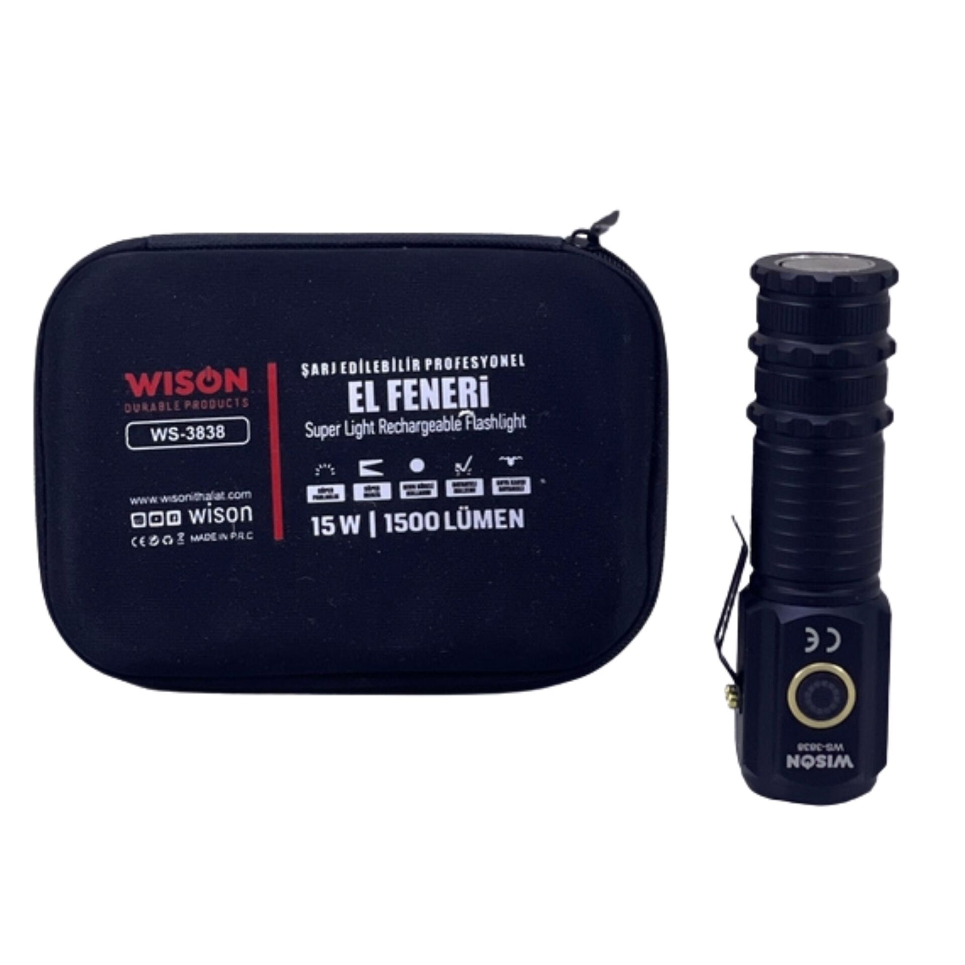 Wison WS-3838 El Feneri15 Watt 1500 Lümen*60X2