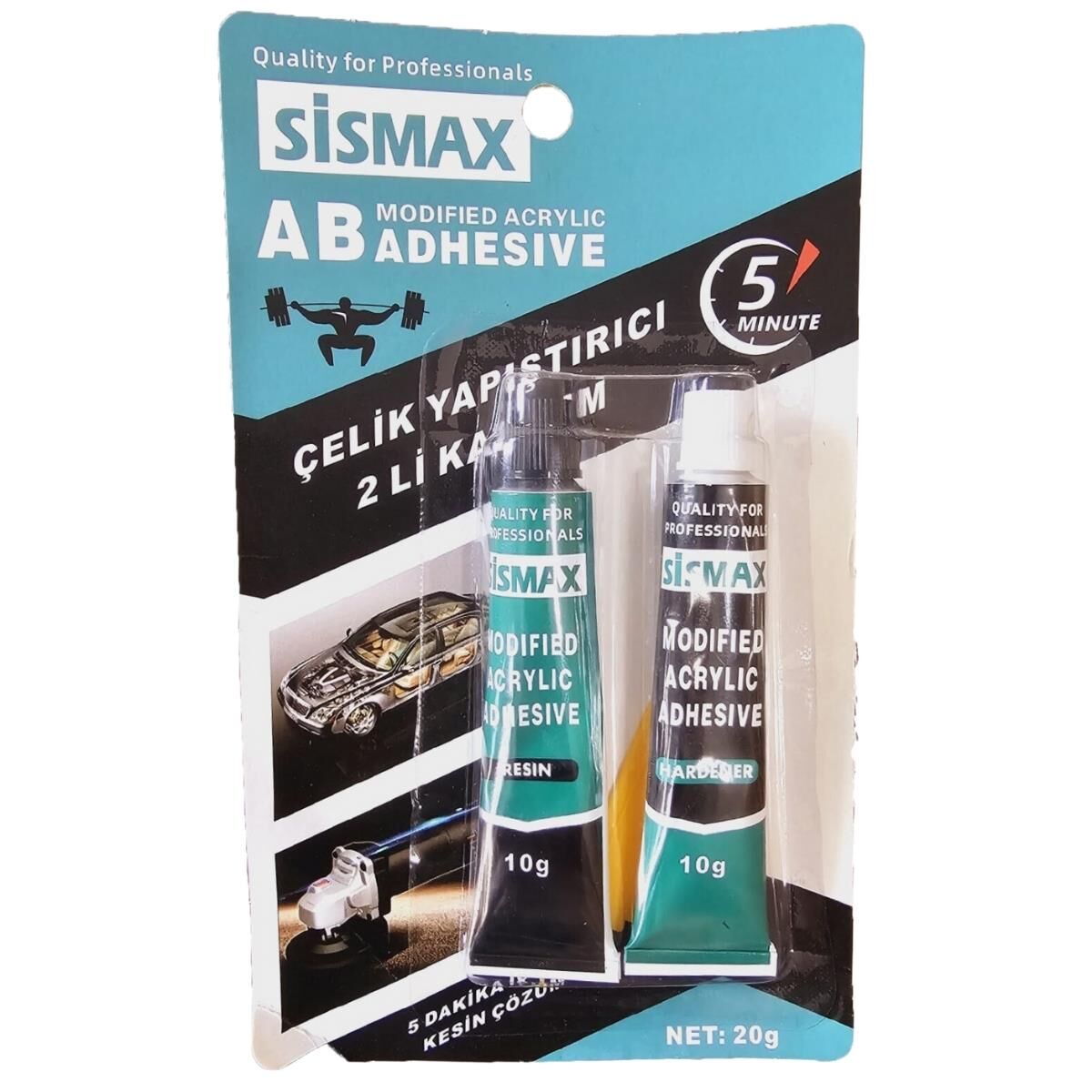 STR-5000 Çelik Yapıştırıcı 2'Li Karışım 20 Gr*50x6