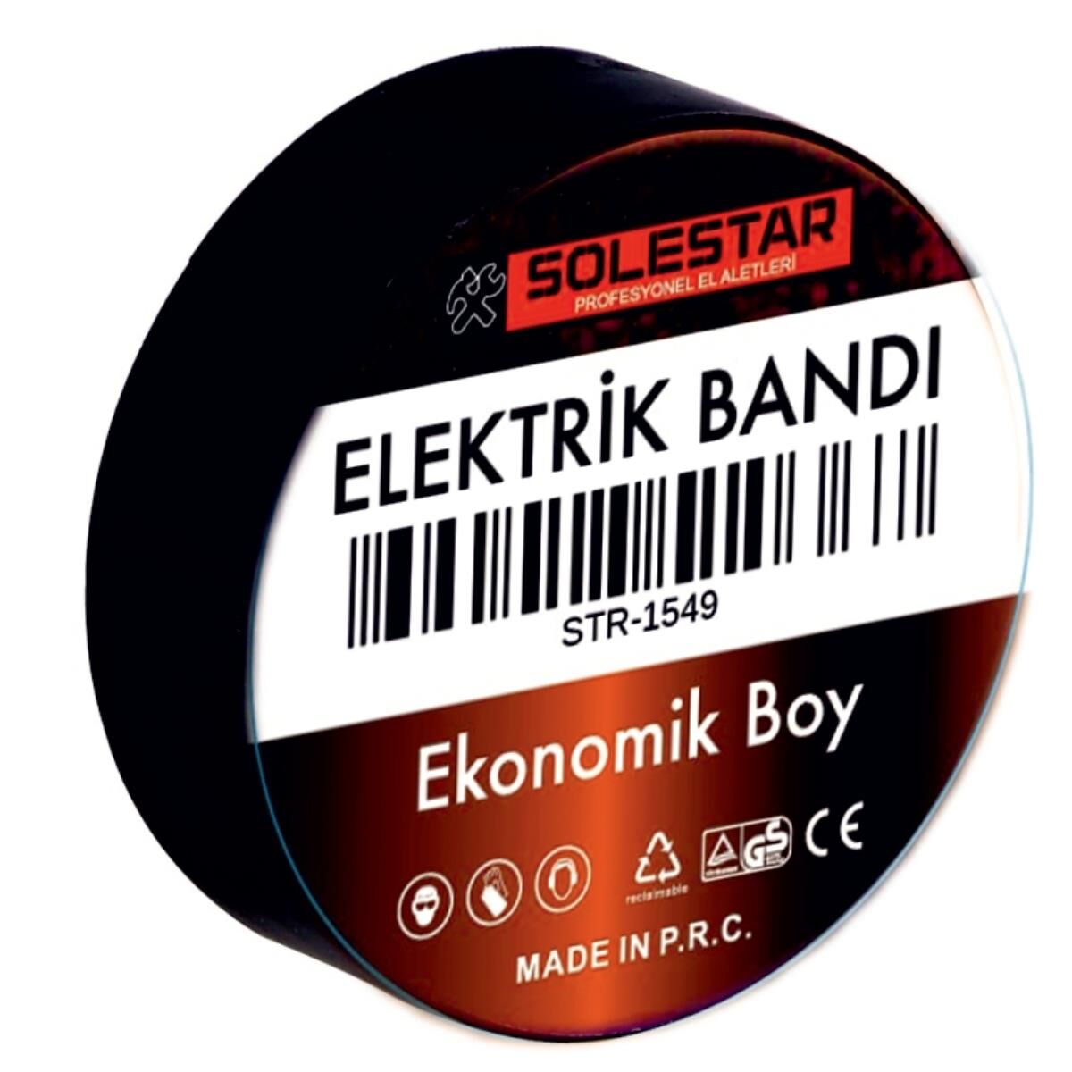 STR-1549 Elektrik Bandı Ekonomik Boy Siyah*75