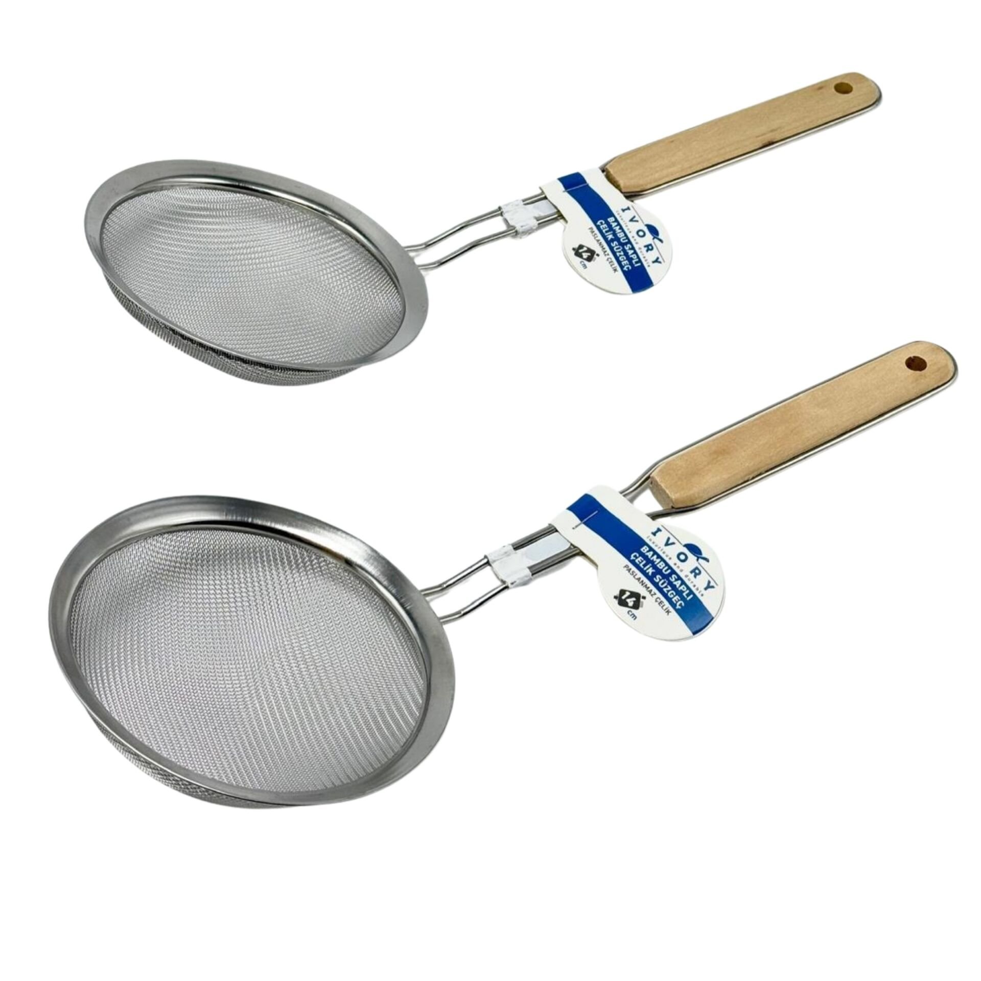 Ivory Szg346 14cm Paslanmaz Bambu Saplı Süzgeç*100