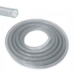 1P'' Spiral Şeffaf Gırtlak Hortum 50mt