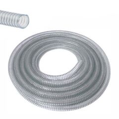 1P'' Spiral Şeffaf Gırtlak Hortum 50mt