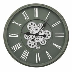 KRD 7451 Çarklı Eskitme Yeşil Duvar Saati 50cm*3