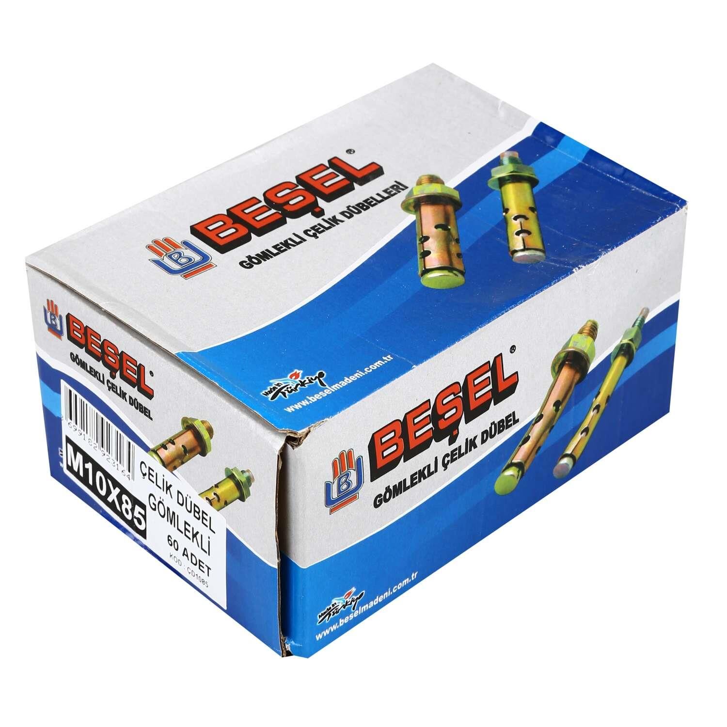 Beşel CD1085 M10x85 Çelik Dübel Gömlekli*60