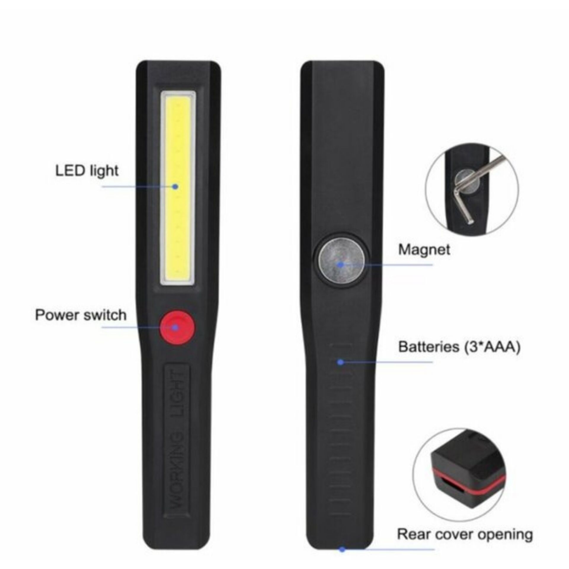 Kırgıl-320 Pilli Mıknatıslı Fener*24x12=288