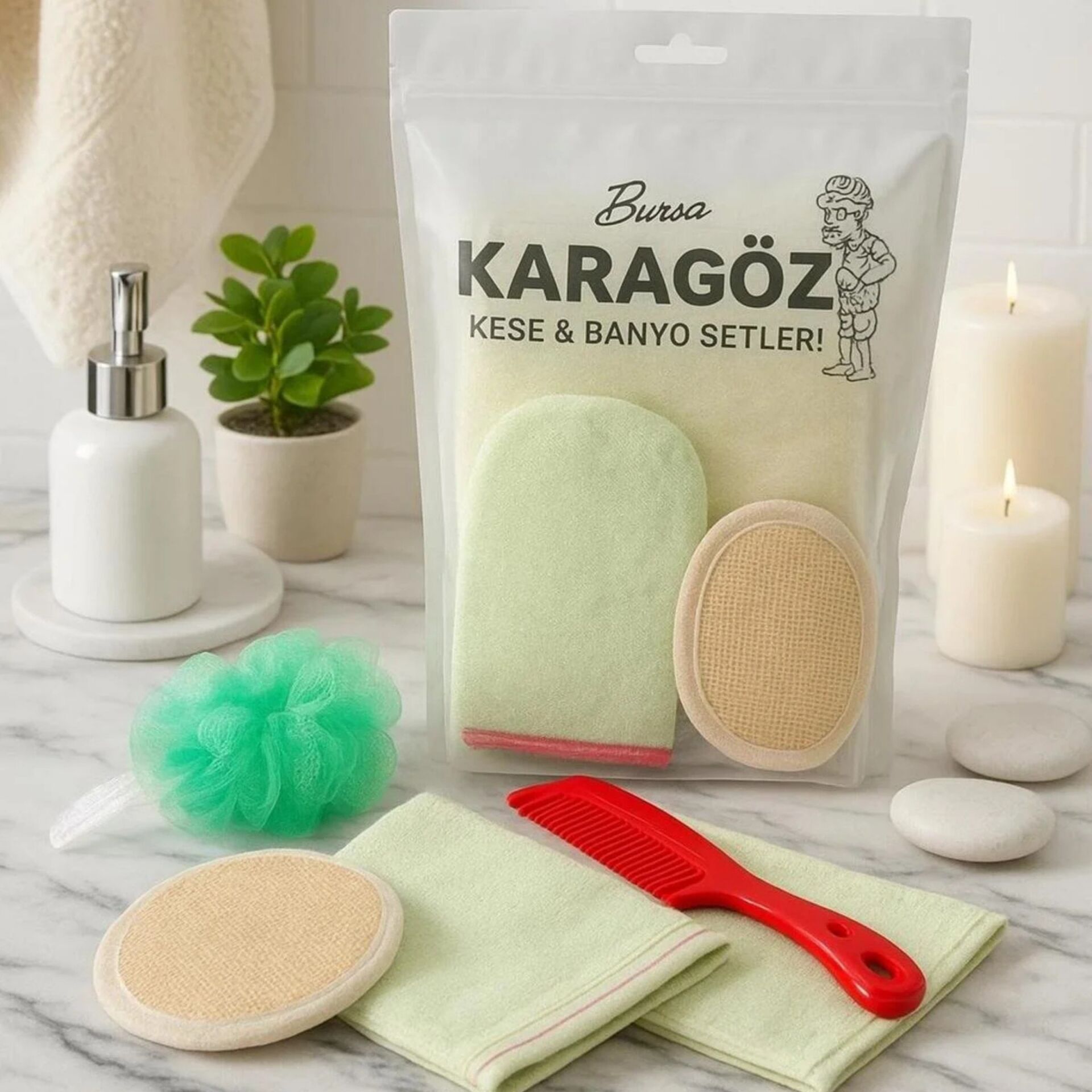 Karagöz 5Li Banyo Kese Seti*30