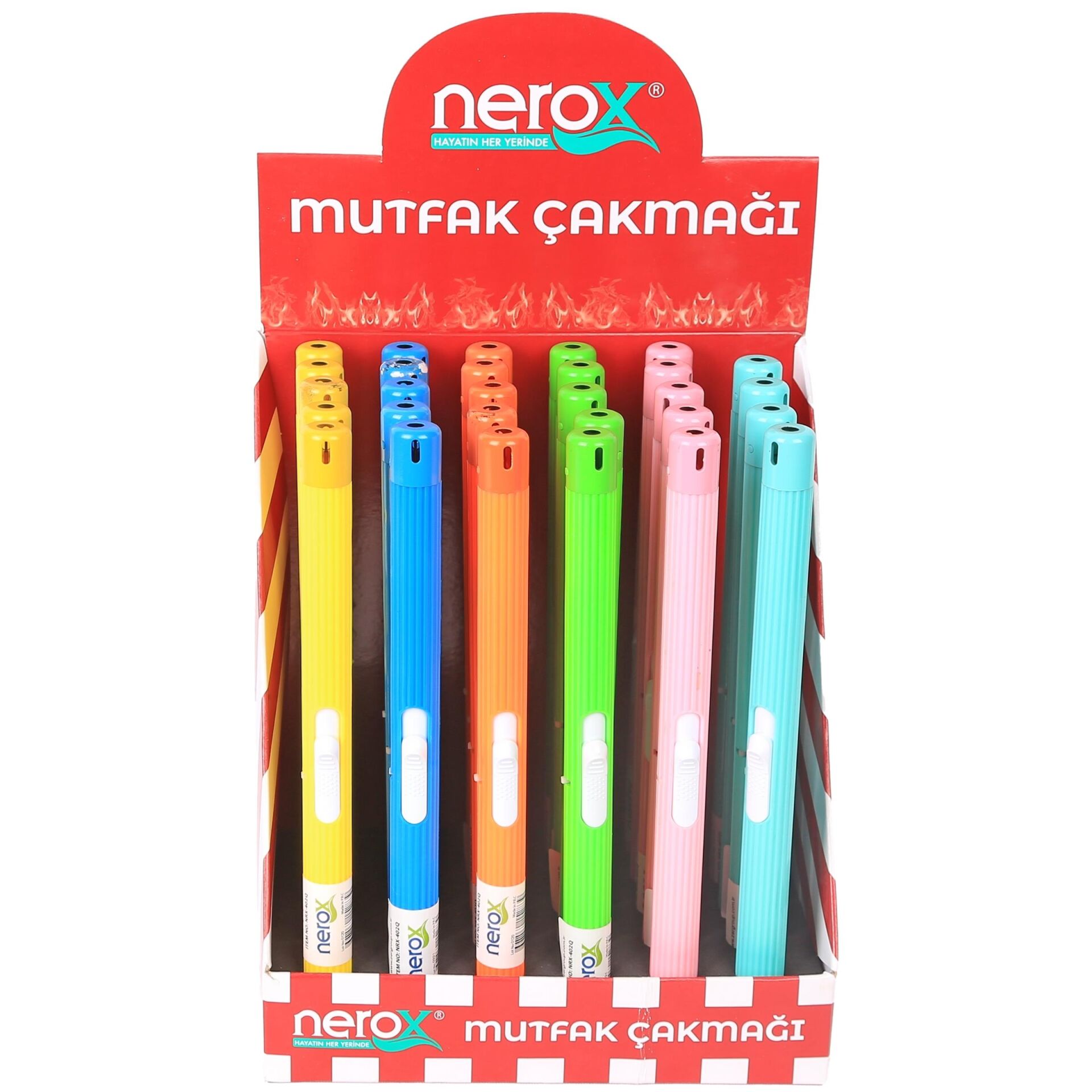 Nerox Nrx-402Q Çubuk Mutfak Çakmağı Siyah-Gri*30