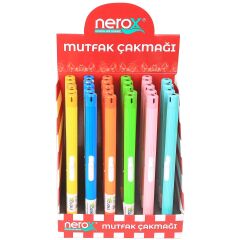 Nerox Nrx-402Q Çubuk Mutfak Çakmağı Siyah-Gri*30