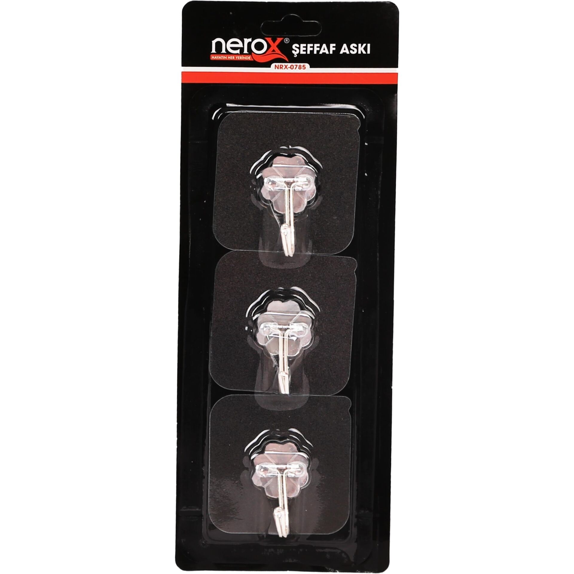 Nerox Nrx-0785 Mini Şeffaf Sticker 3lü Askı*36x4pk