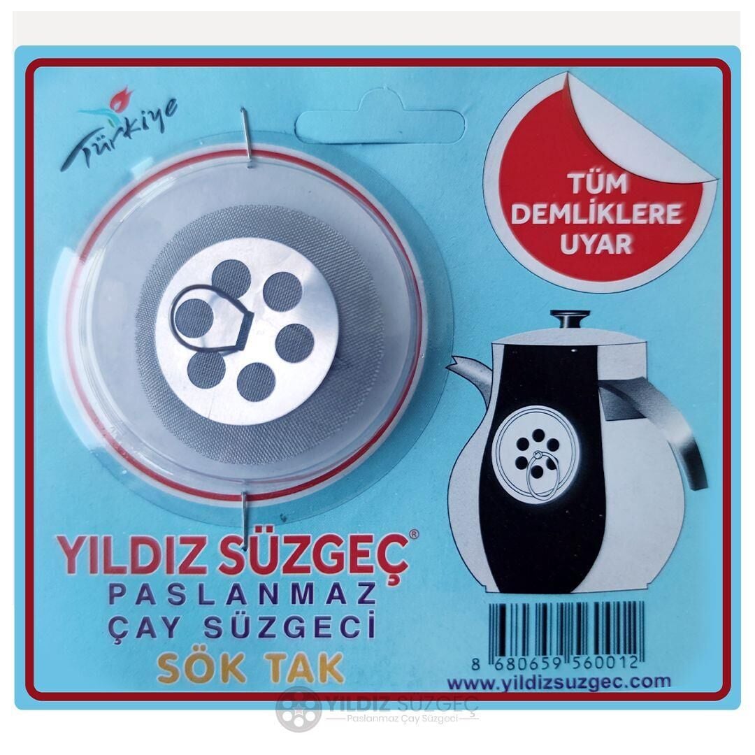 Yıldız Paslanmaz Çay Süzgeci 50lı*20