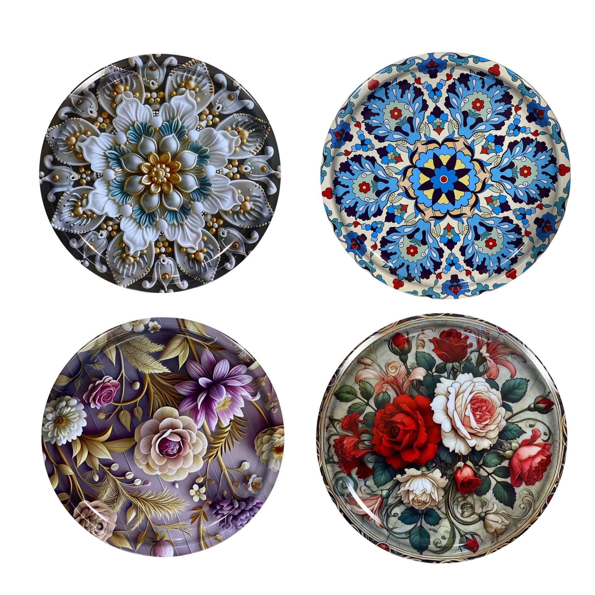 Ceren 4435 Metal Yuvarlak Tepsi*90