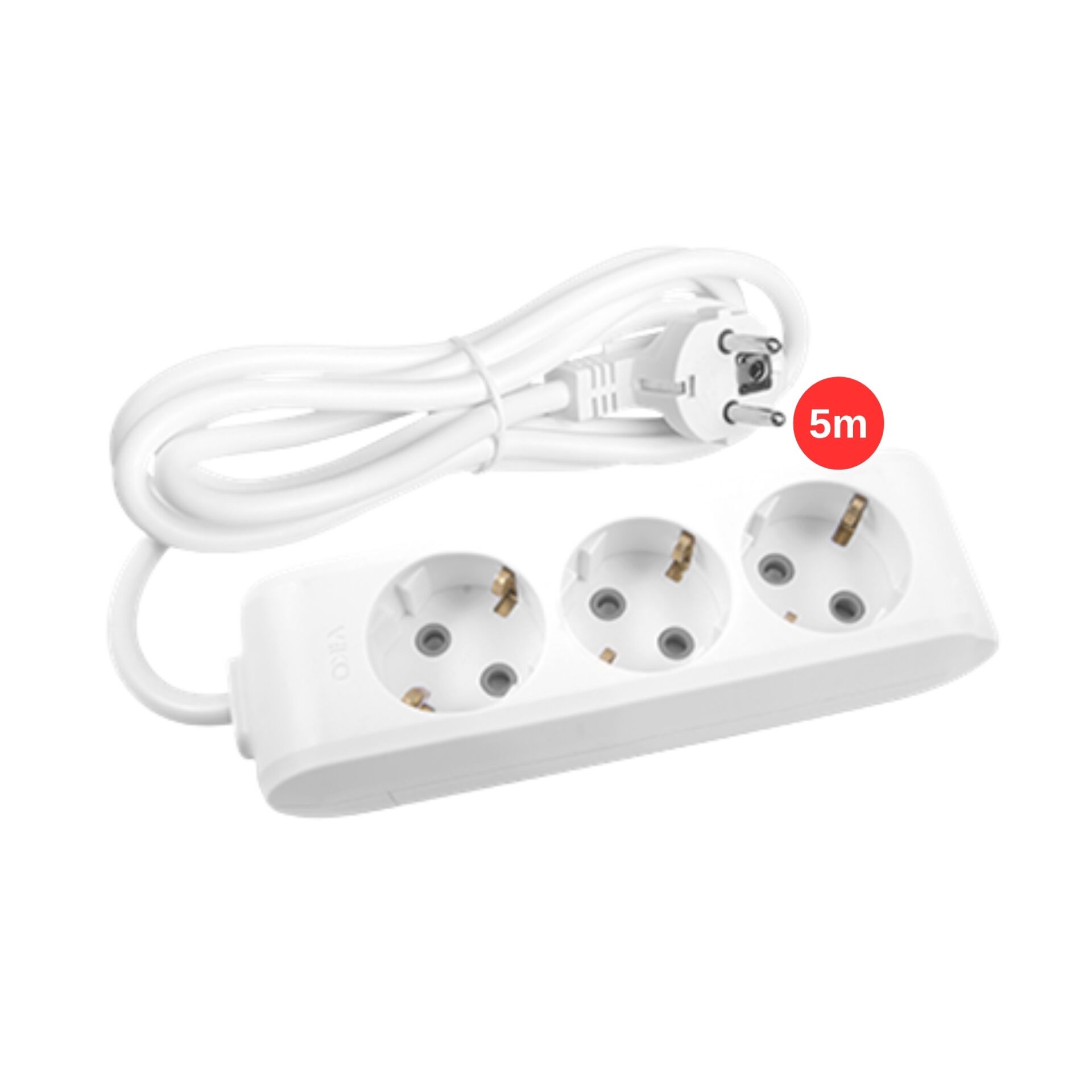 Viko 3 lü Topraklı Priz C.K 5M*12