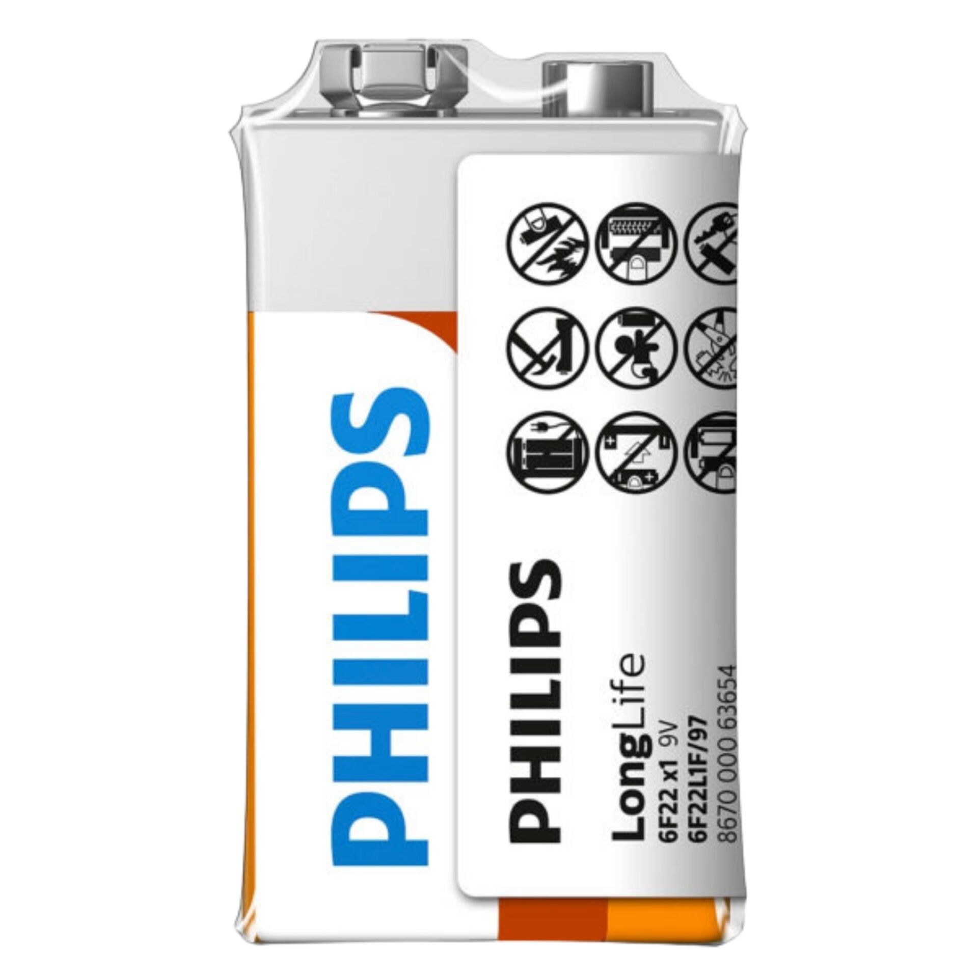 Philips 6F22  9V Pil 12 li*10pk.