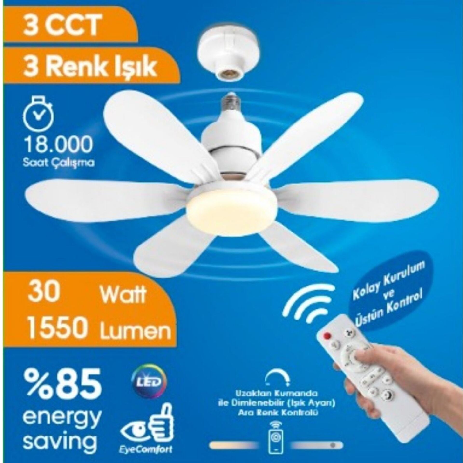 Thorlight 30W Tavan Tipi Fanlı Aydınlatma*20