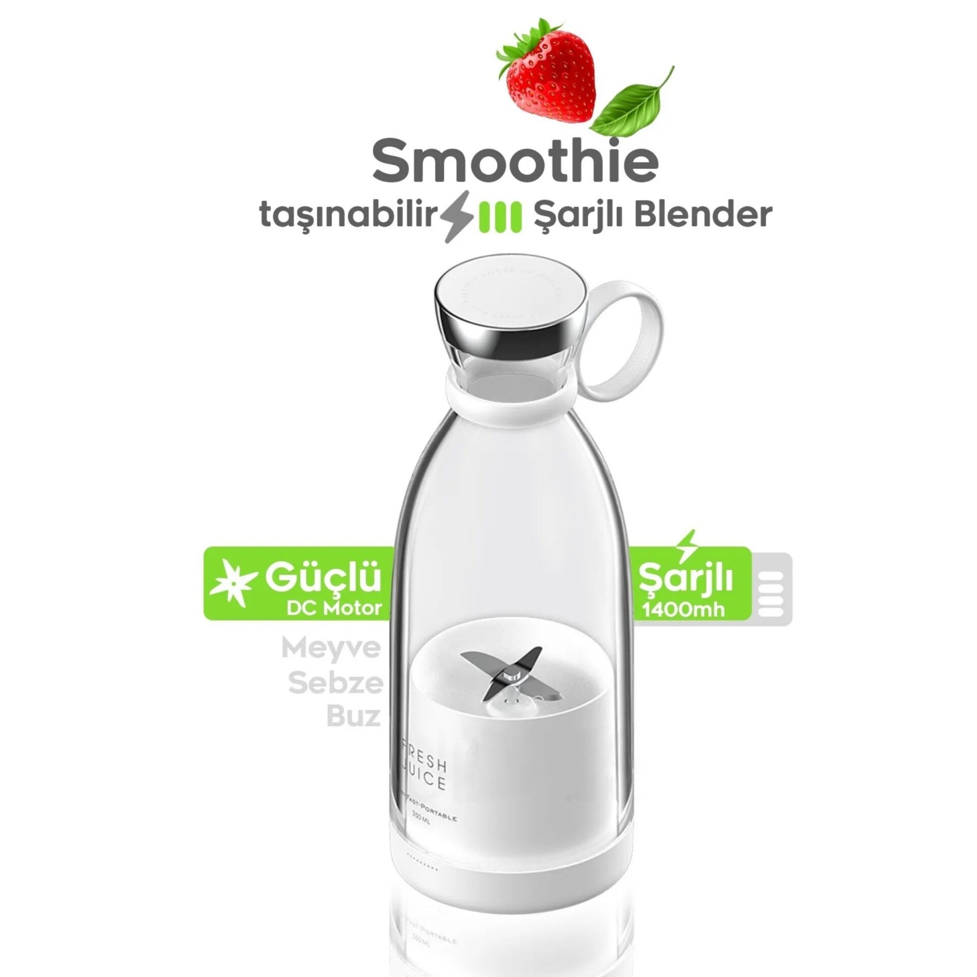 Bigpro B-008 Mini Şarjlı Blender Smoothie 380ml*60