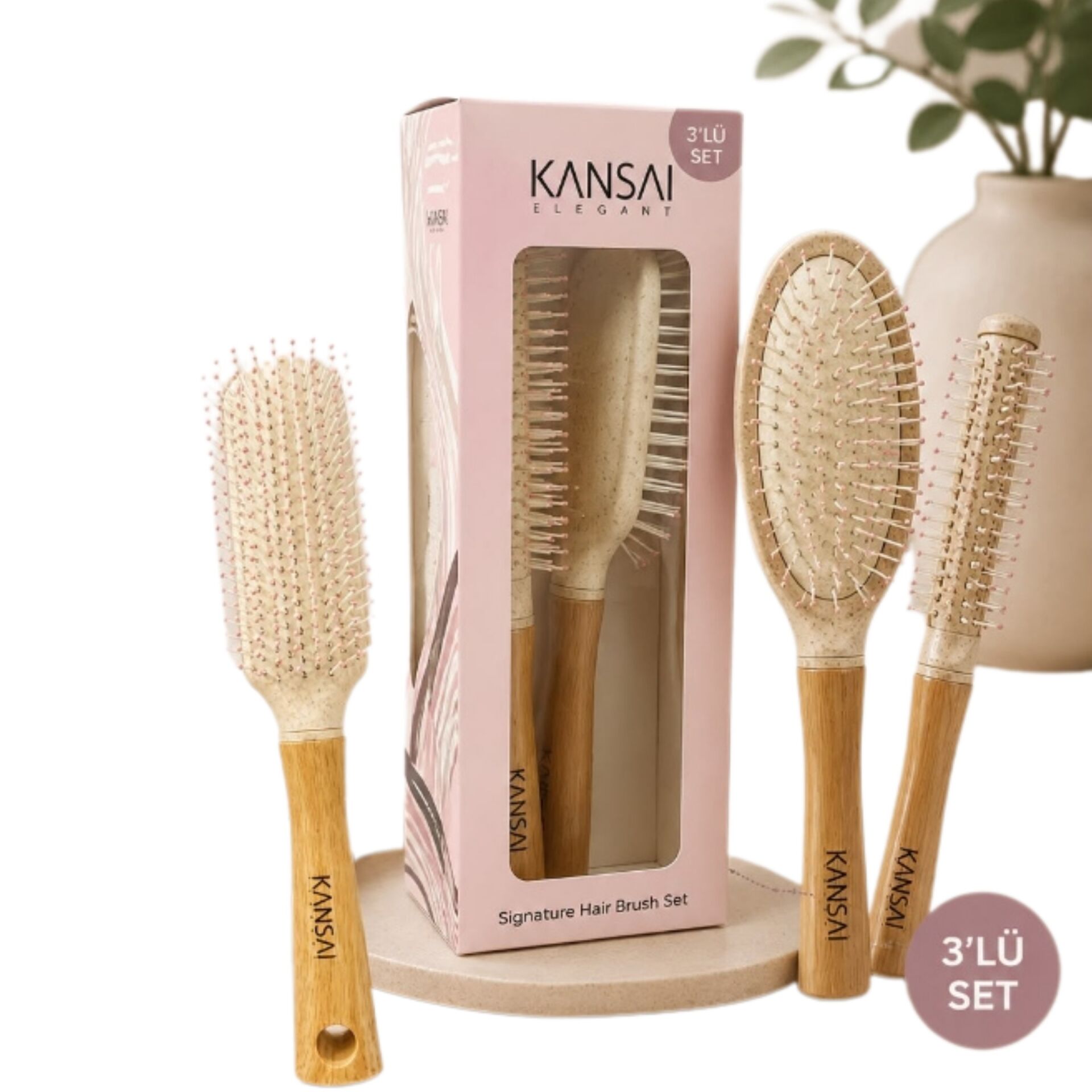 Sgb-209 Kansai Signature 3lü Saç Fırça Seti*48
